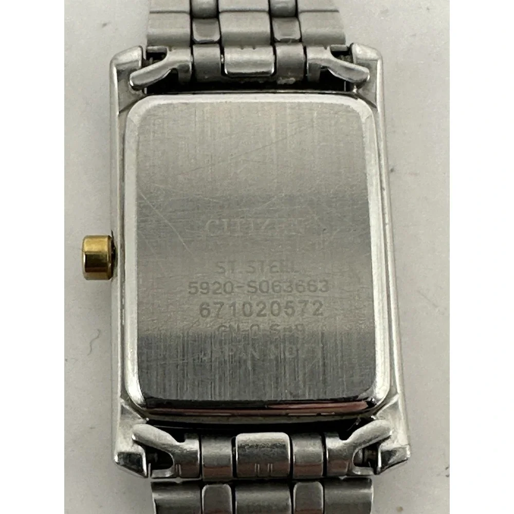 Citizen 5920-S063663‎ New Battery Ladies MOP Tank Watch 19MM 6.5